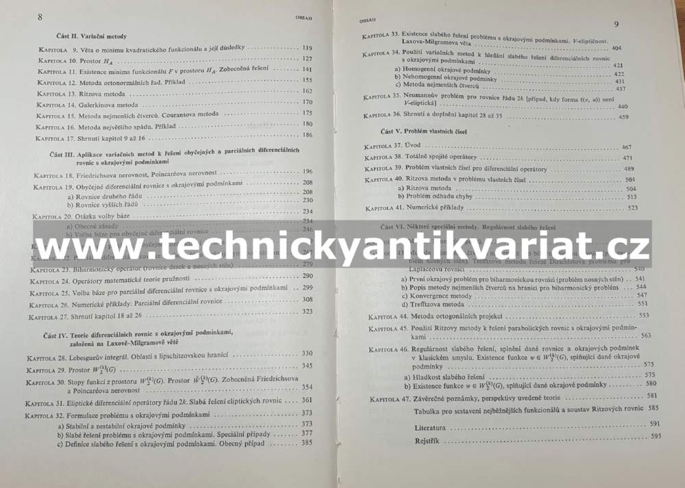 Variační metody v inženýrských problémech a v problémech matematické fyziky - Rektorys (1974)