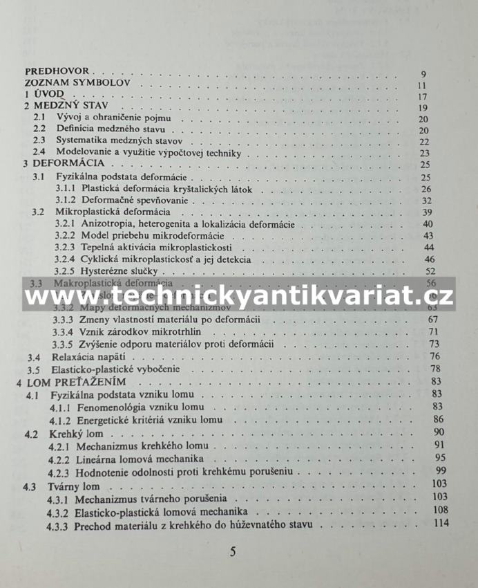Medzné stavy materiálov a súčastí - Anton Puškar (1989)