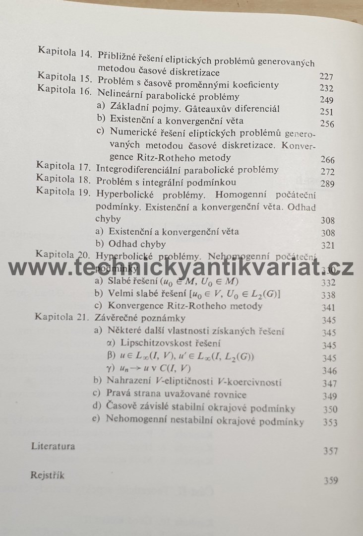 Metoda časové diskretizace a parciální diferenciální rovnice - Rektorys (1985)