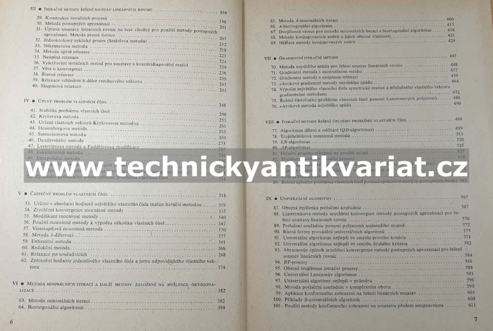 Numerické metody lineární algebry - Fadějjev, Faddějevová (1964)