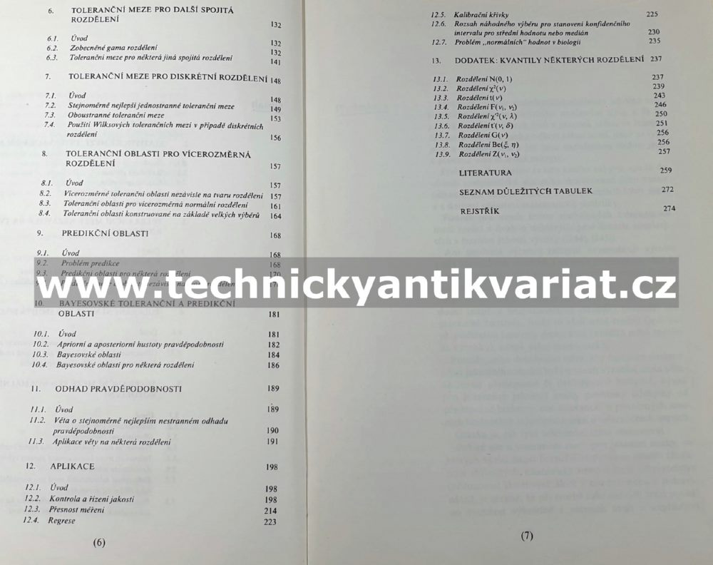 Statistické toleranční meze - Miloš Jílek (1988)
