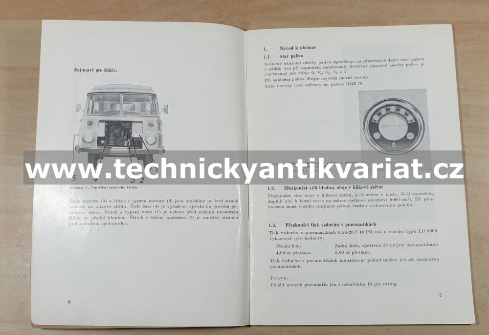 Robur LO 3000 - provozní návod (1974)