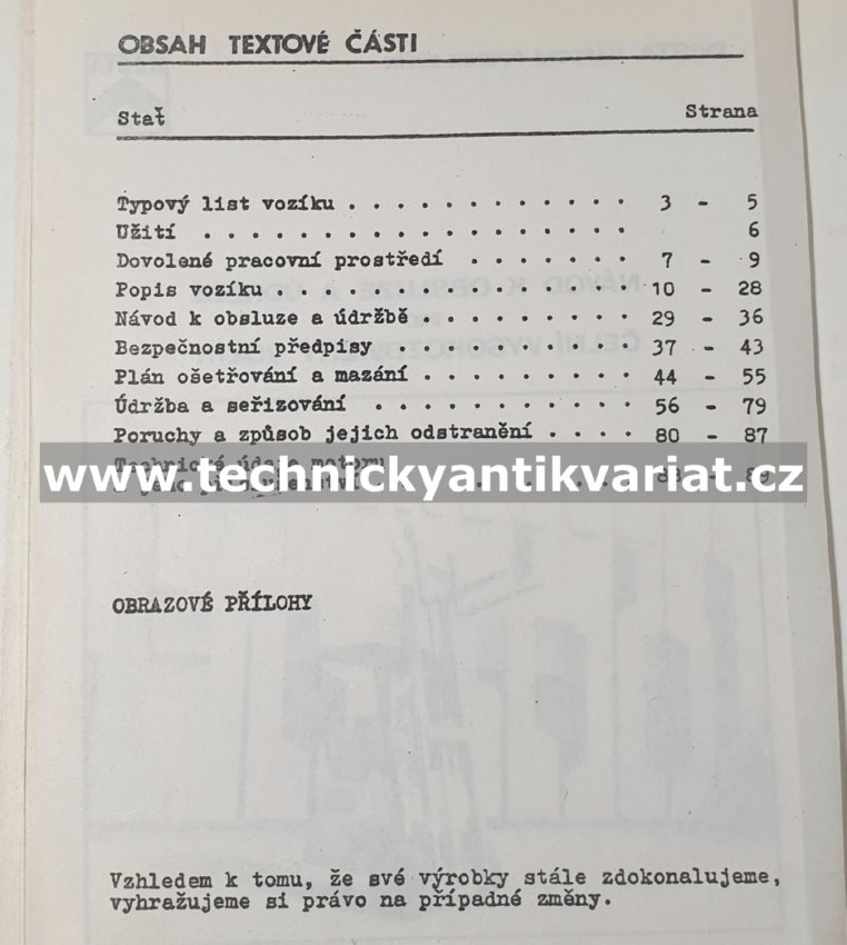 DESTA MV 12 B - návod k obsluze a údržbě (1980)