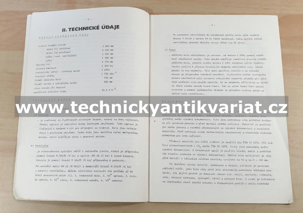Vzduchový dopravník ZK1 039 - použití, seznam dílů