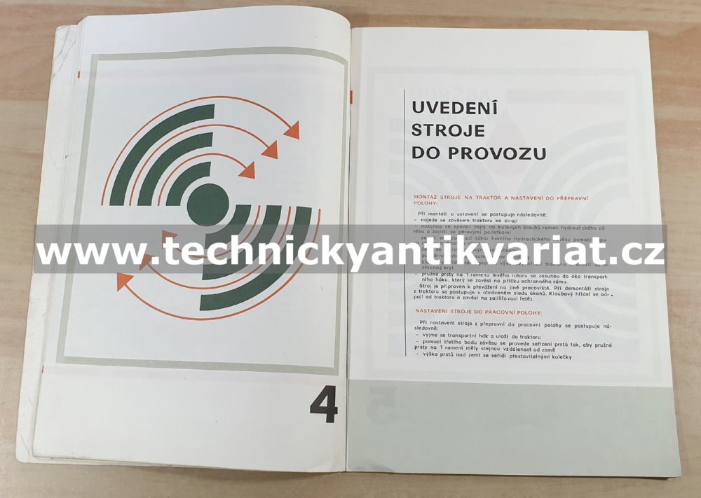 Obraceč zelené a zavadlé píce OZ2 - návod k obsluze, katalog dílů (1977)