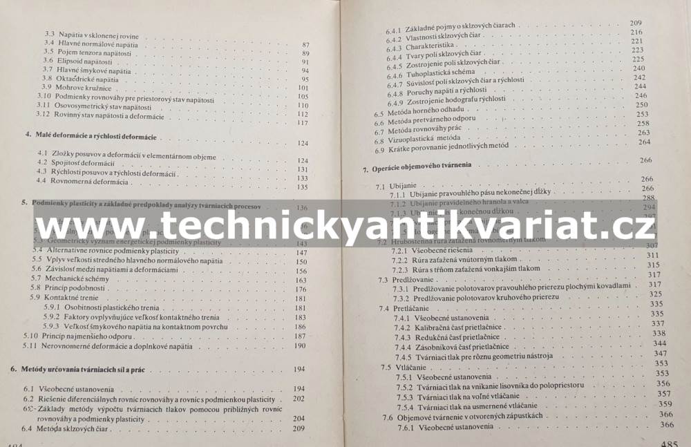Teorie tvárnenia kovov - Storožev, Popov (1978)