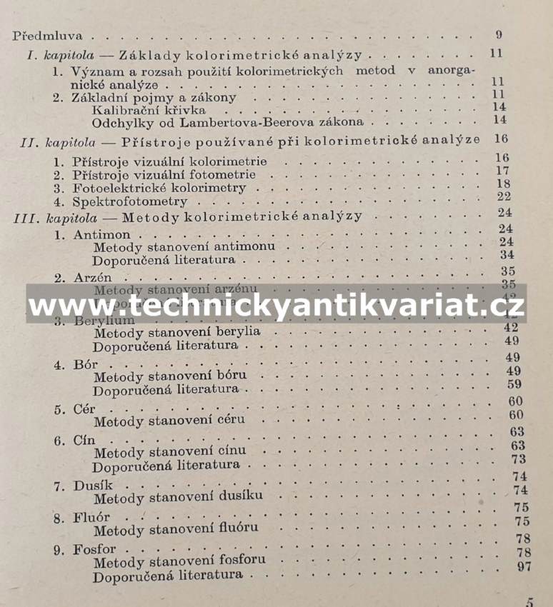 Příručka anorganické kolorimetrické analýzy - Dragomerický, Mayer, Michal, Řeřicha (1963)