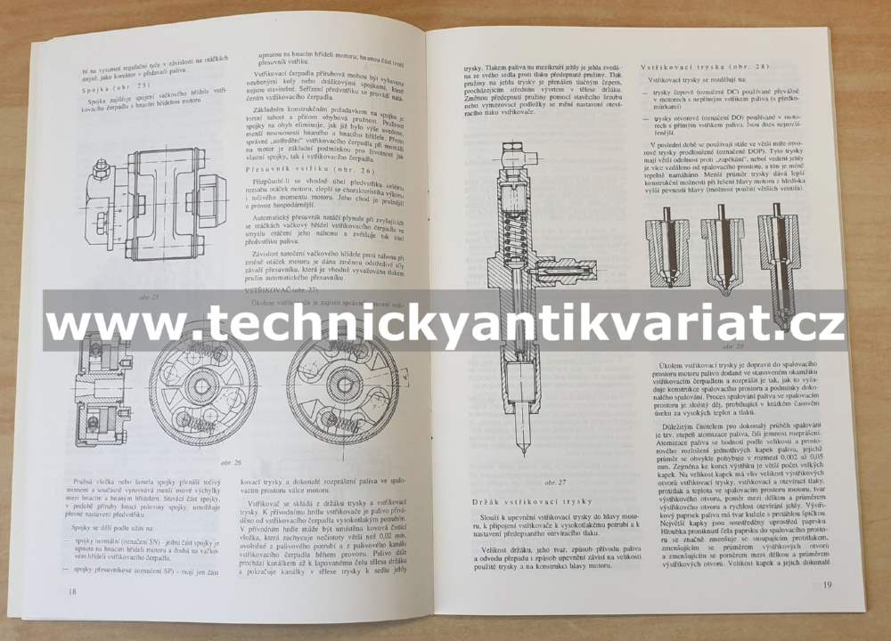 Vstřikovací soupravy PV.B, PV.A - dílenská příručka (1993)