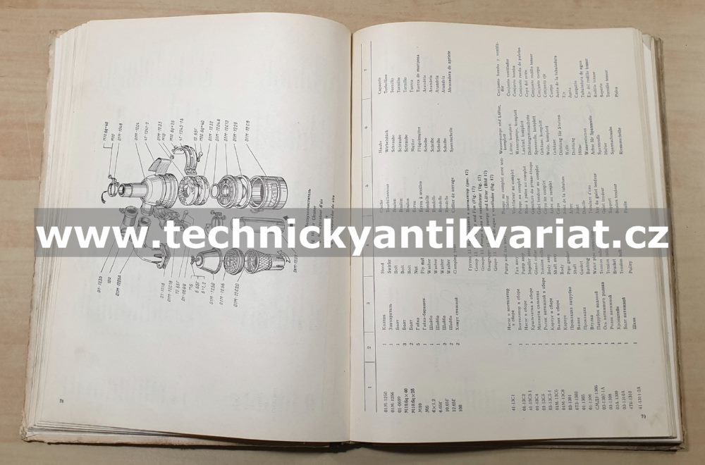 Traktor DT 75M - katalog náhradních dílů (1981)
