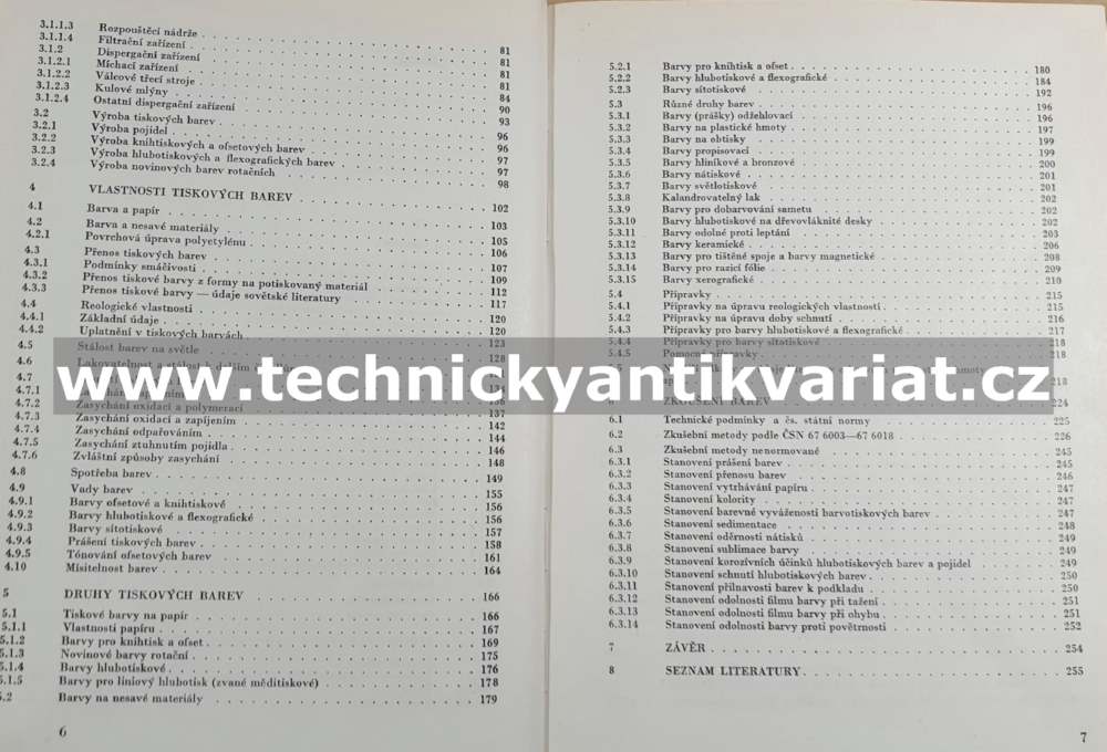 Tiskové barvy na papír a ostatní materiály - Karel Hudeček (1975)