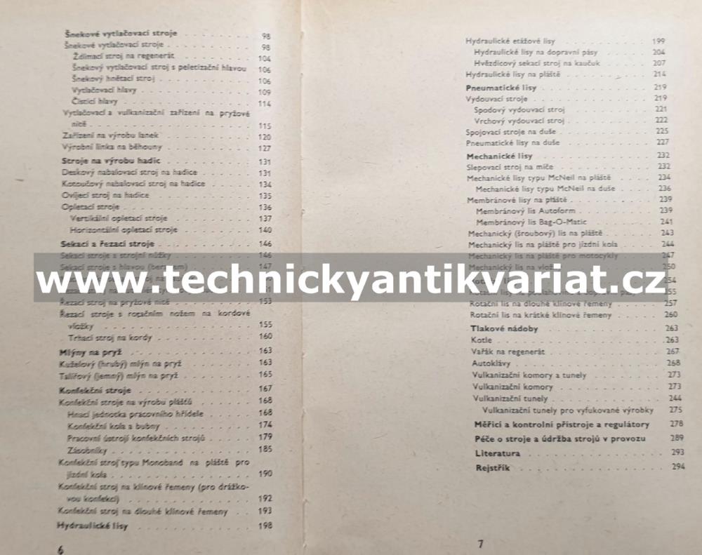 Gumárenské stroje a zařízení - Miroslav Jahelka (1963)