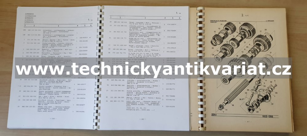 Liaz 250.261, Liaz 251.261 Sklápěč - katalog náhradních dílů 1992