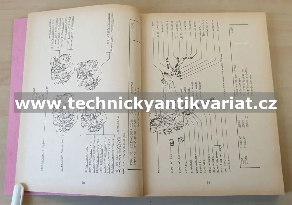 VAZ 2104 - katalog náhradních dílů (1991)