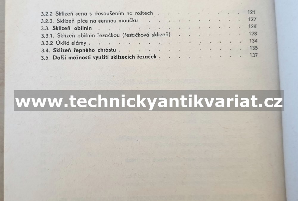 Využití sklízecích řezaček a cepových sklízečů - Hutla, Čermák, Sulek (1968)