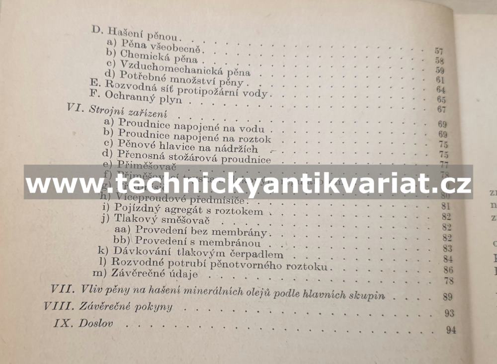 Základy protipožární techniky ve výrobních závodech a skladech minerálních olejů - Zdeněk Michel (1960)