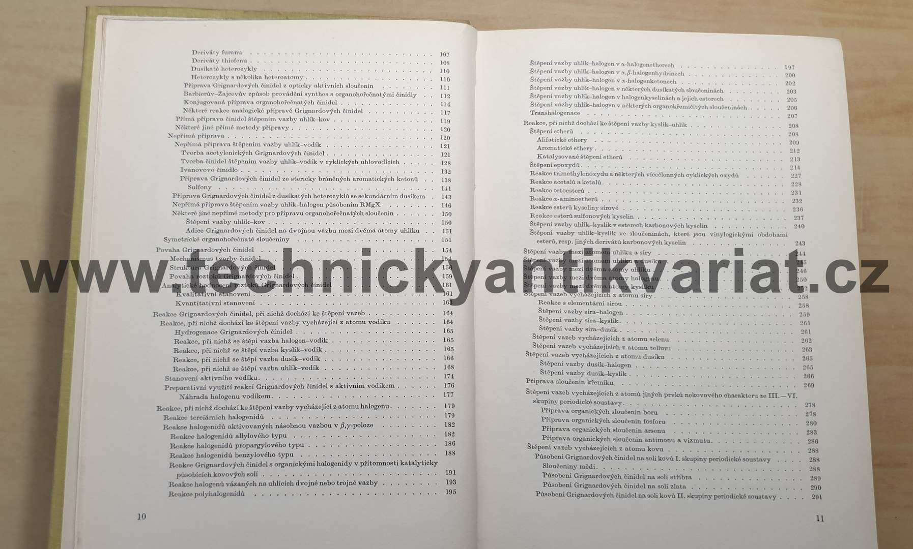 Preparativní reakce v organické chemii VI. Reakce organokovových činidel - Bláha (1961)