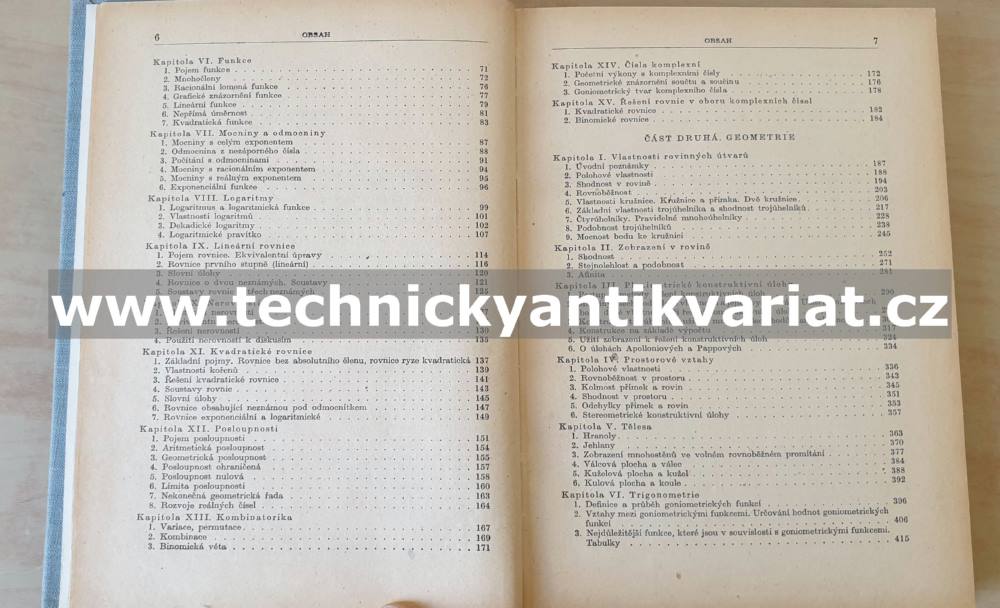 Přehled elementární matematiky - Hruša, Kraemer, Sedláček, Vyšin, Zelinka (1958)