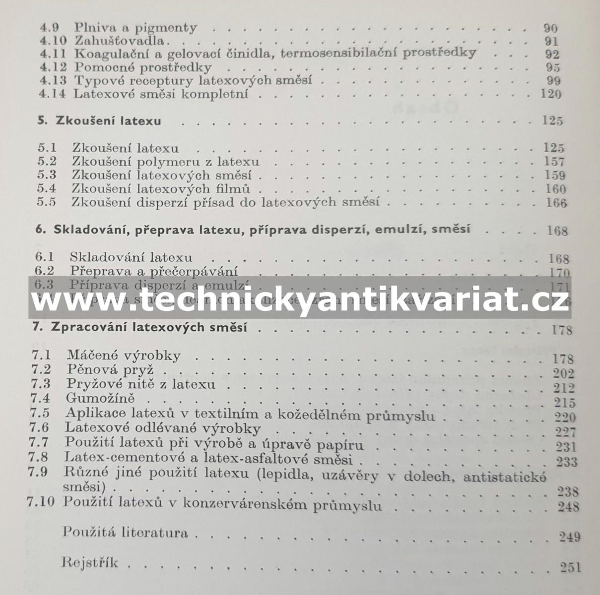 Latexy - jejich druhy a zpracování - Bábek, Liška, Valenta (1973)