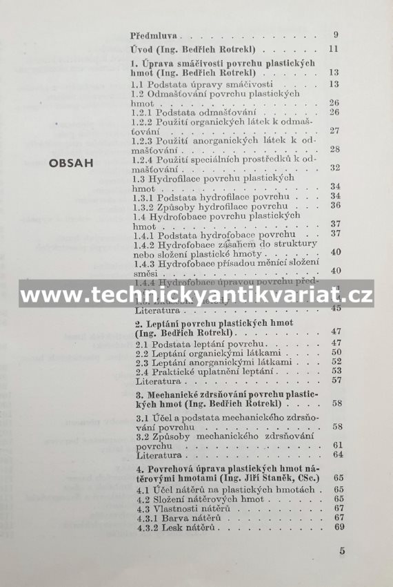 Povrchové úpravy - Rotrekl, Hudeček, Komárek, Staněk (1971)