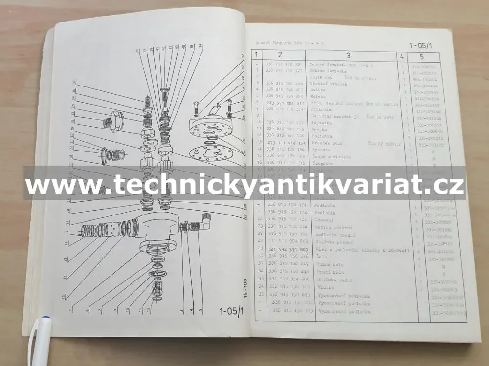 Karosa B731 - katalog náhradních dílů (1982)