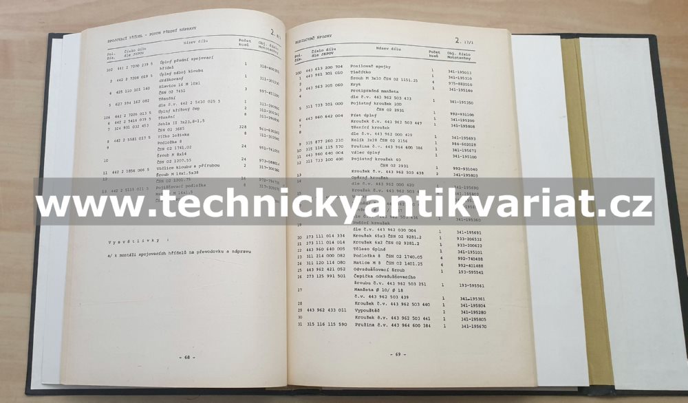 Liaz 111.800 - katalog náhradních dílů (1988)