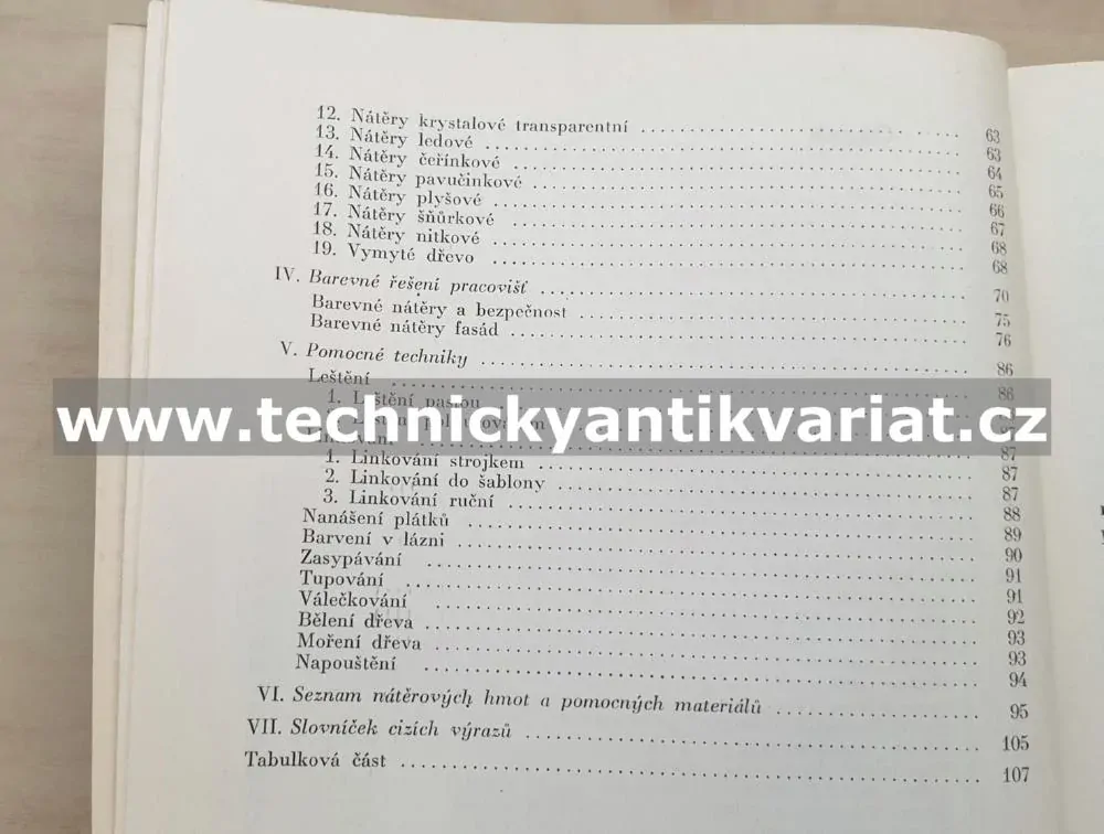 Dekorační a plastické nátěry ve stavebnictví - V.Hořejší (1965)