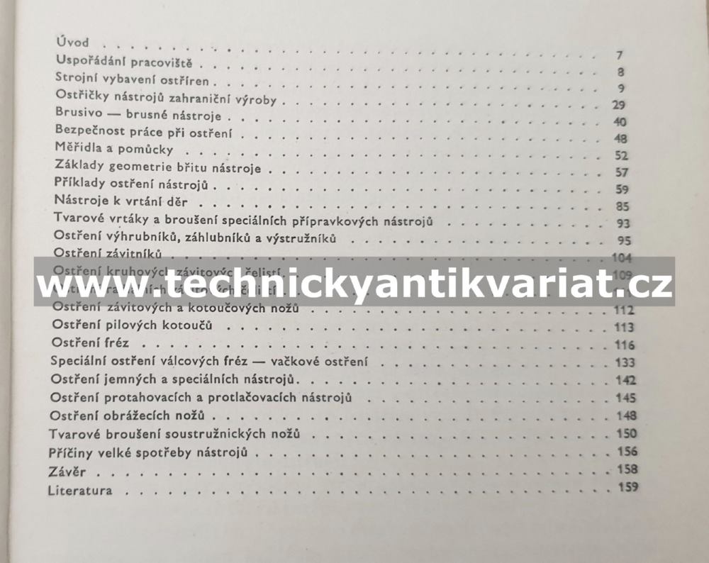Kurs 38 Ostření řezných nástrojů a jejich údržba - Vl. Chýle (1970)