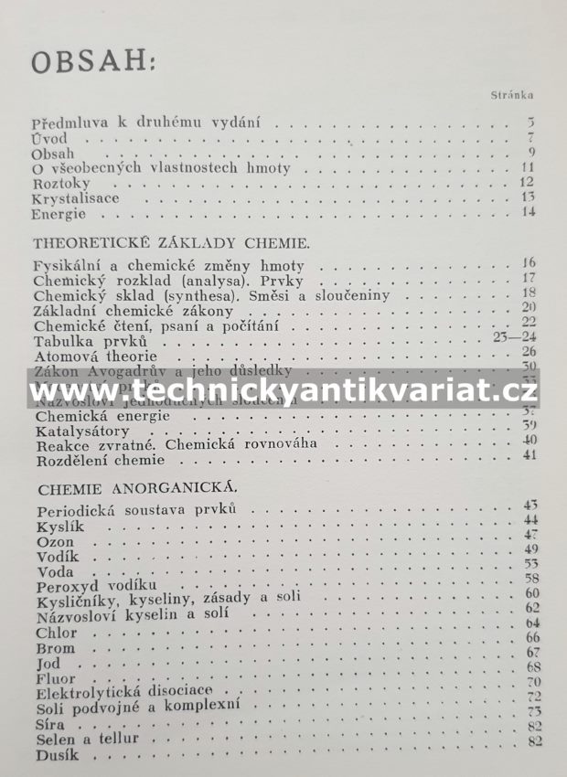 Chemie I. Anorganická - K. Andrlík (1946)