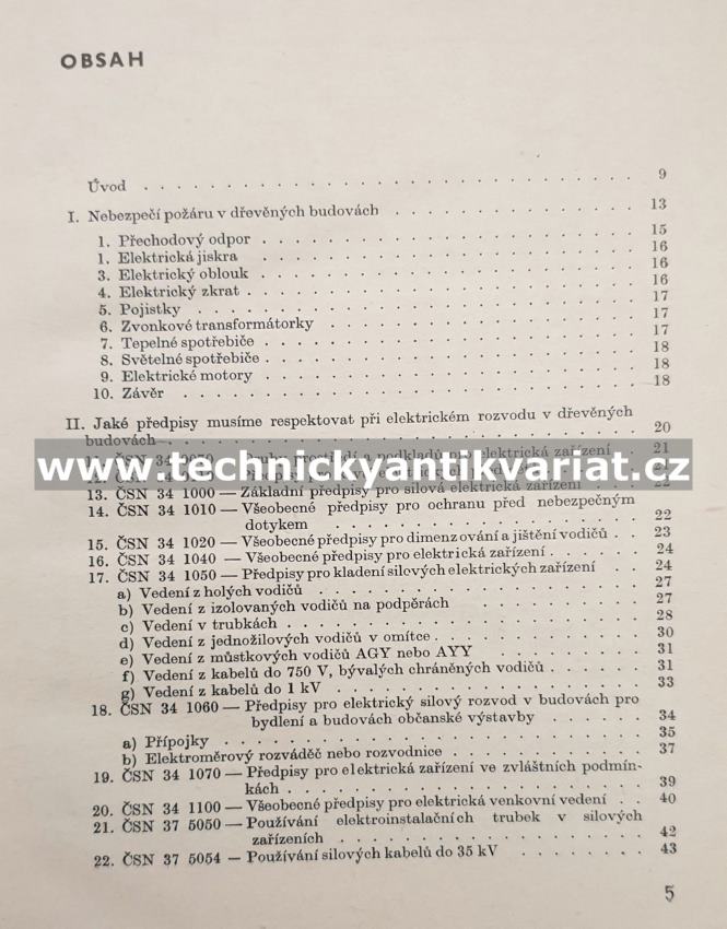 Elektrická instalace v dřevěných budovách a rekreačních chatách - F.Soukup (1969)