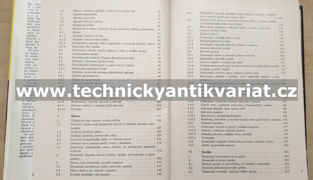 Moskvič 408, 412, 426, 427, 433, 434 - údržba, opravy a seřizování automobilů - Košek, Beran (1975)
