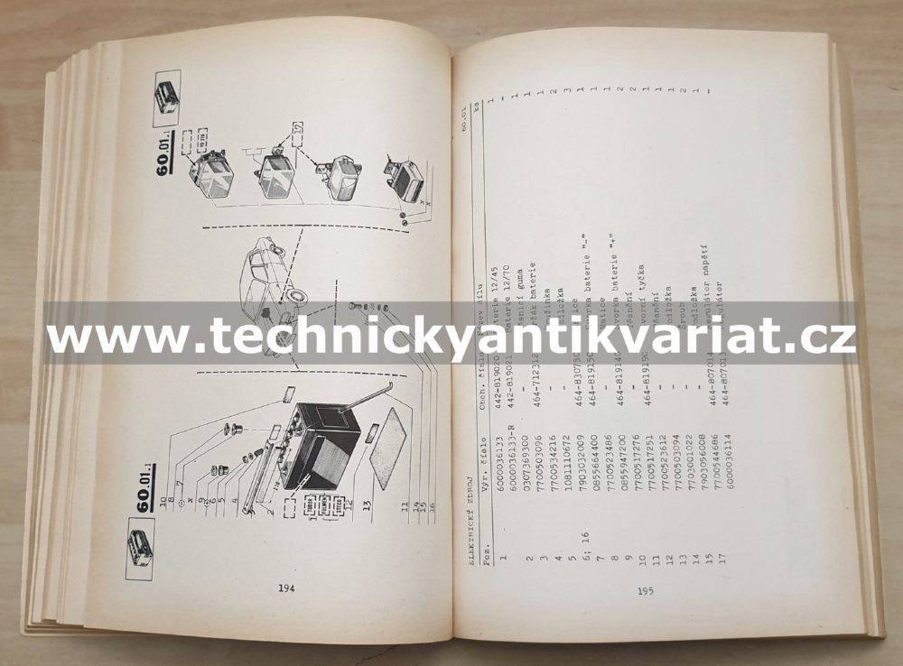 Dacia 1300 - katalog náhradních dílů (1981)