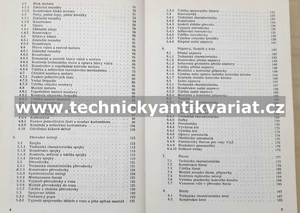 Lada 1200, 1300, 1500, 1600, NIVA -  údržba a opravy (1976)