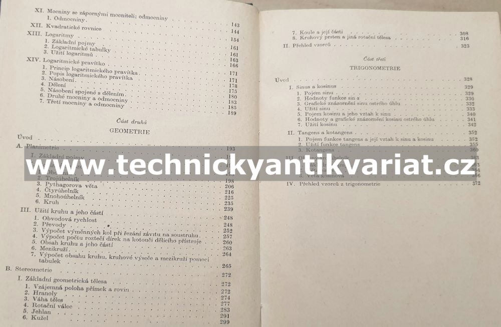 Matematika pro dělníky a mistry - Kunc, Jozífek (1963)