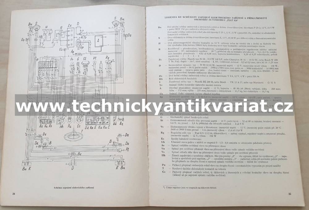 Elektrické zapojení osobních automobilů ve schématech A-R - J.Cholevík  (1975)