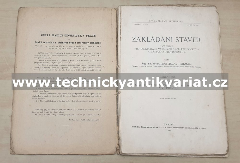 Zakládání staveb II/5 - Břetislav Tolman (1925)