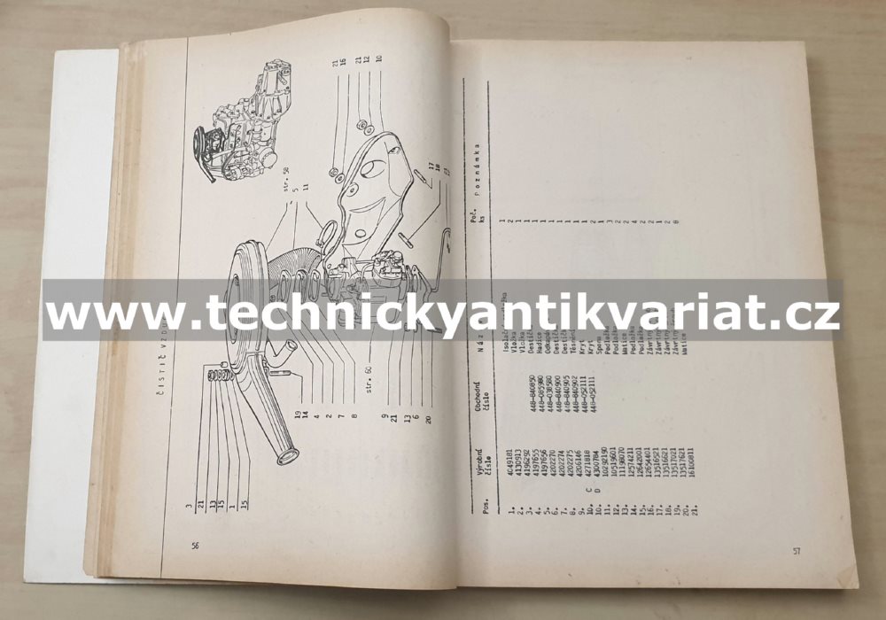 Zastava 1100 - katalog náhradních dílů (1980)