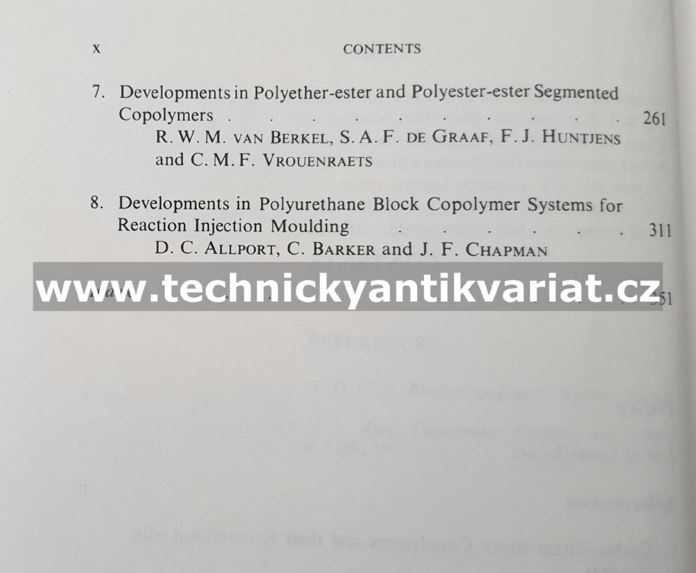 Developments in Block Copolymers 1 I.Goodman (1982)
