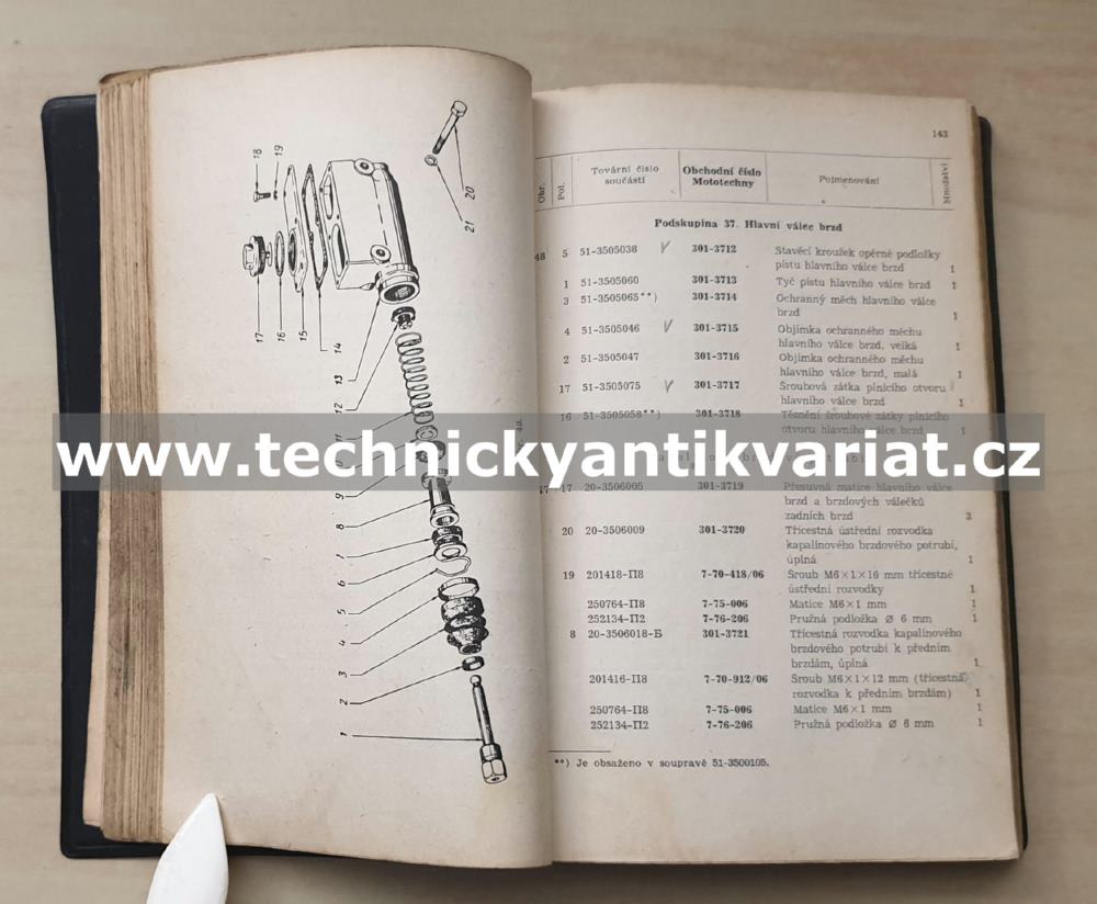 Poběda M20 - katalog náhradních součástí (1958)