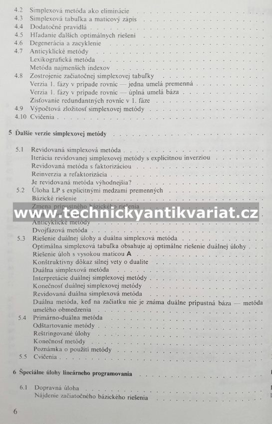 Linearne programovanie - Plesnik, Dupačová, Vlach (1990)