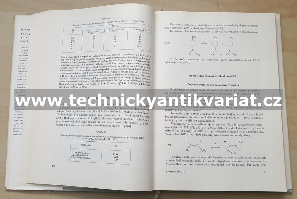 Preparativní reakce v organické chemii IX. Isomerisace a degradace - Kochloefl, Kraus (1967)