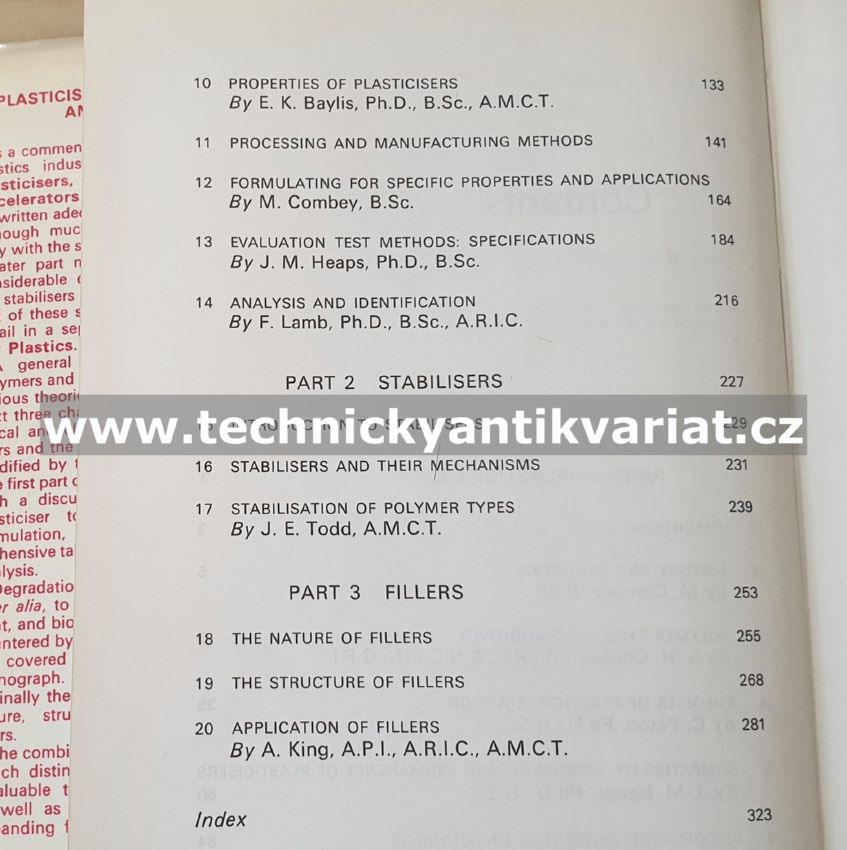 Plasticisers, stabilisers, and fillers - P.D. Ritchie (1972)