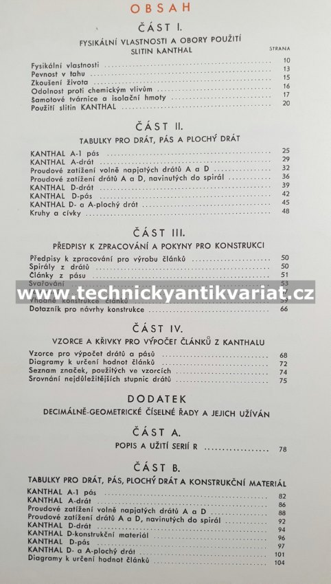 Kanthal - elektrický, topný a odporový materiál (1948)