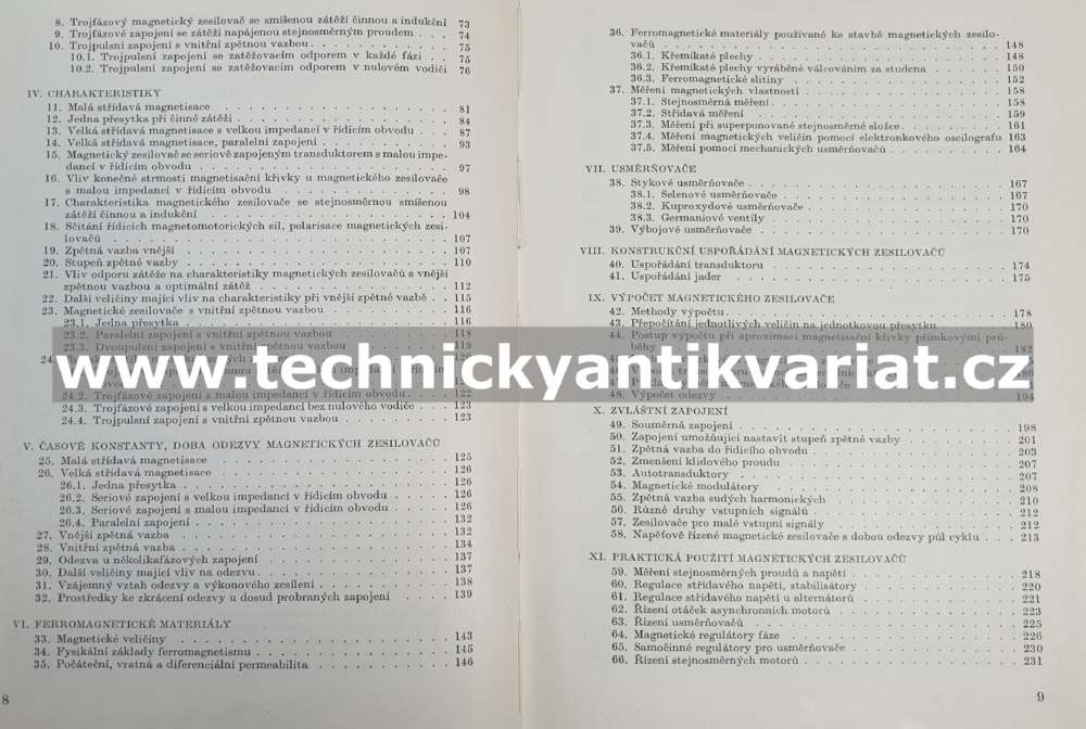 Magnetické zesilovače - Gabler, Haškovec, Tománek (1956)