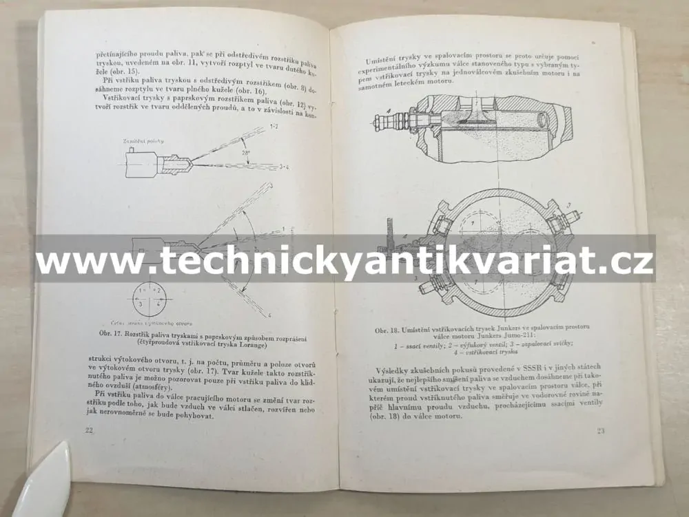 Vstřik lehkého paliva do válců leteckého motoru - B.P.Pokrovskij (1955)