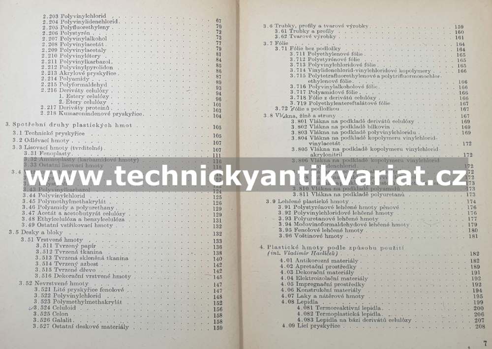Přehled plastických hmot - Havlíček, Osten, Šňupárek (1960)