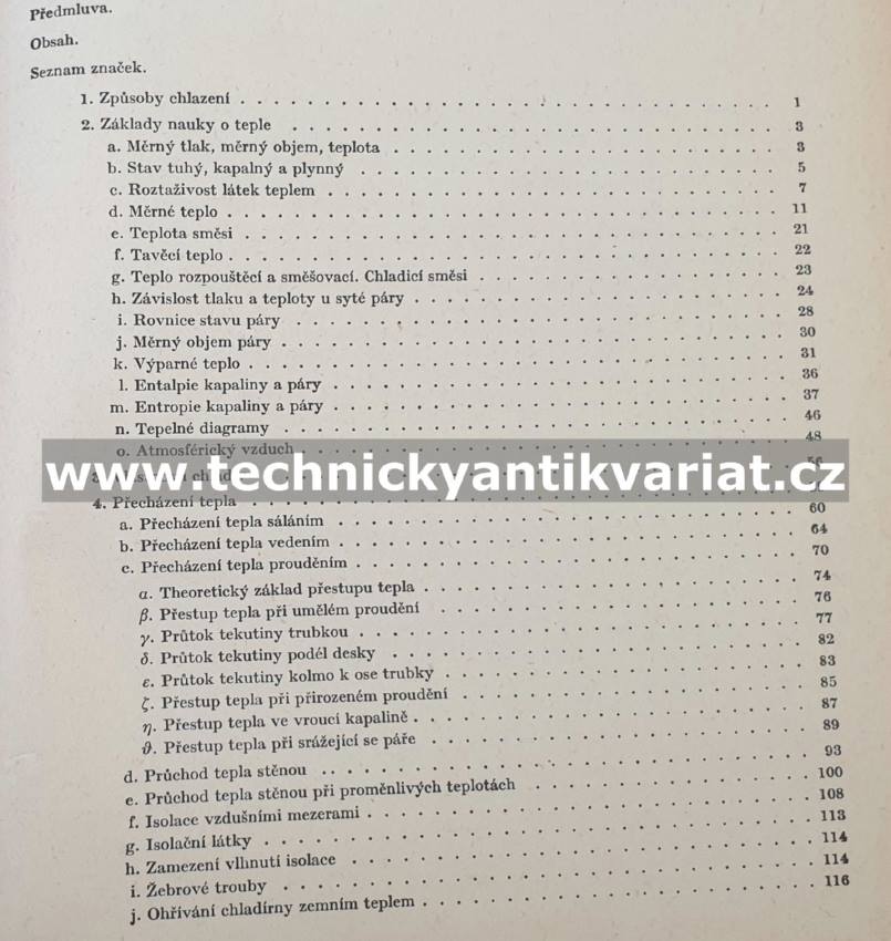 Strojní chlazení I. Theoretická tepelná část - Hýbl (1948)