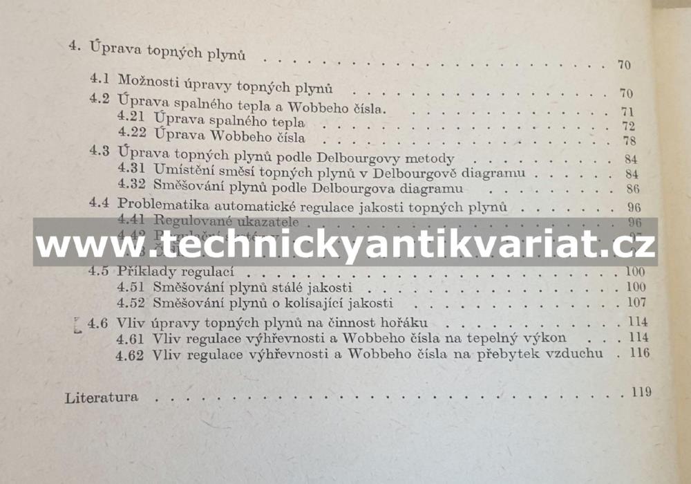 Záměnnost a úprava topných plynů - Janáč, Zábranský, Hypr (1964)