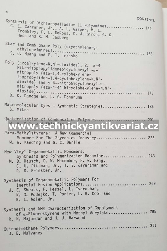 New monomers and polymrs - Culbertsion, Pittman (1984)