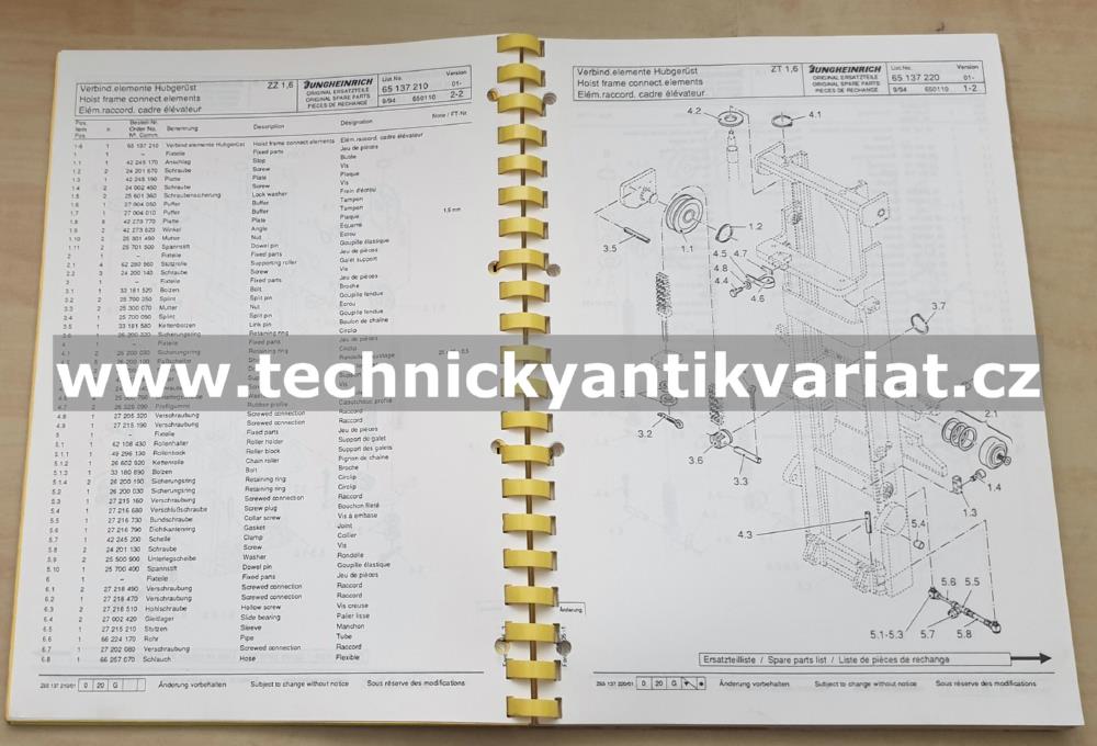 Jungheinrich EFG/DG 12,5/15 Spare parts catalogue 