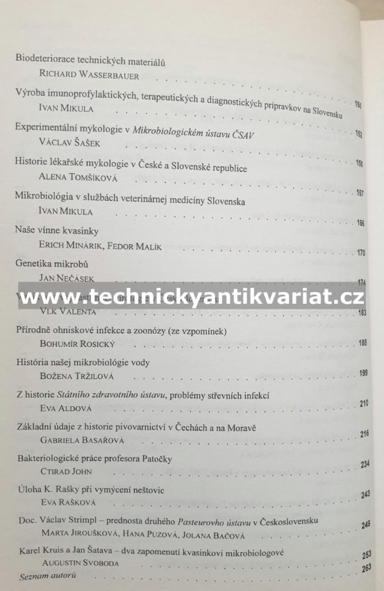 Kapitoli z historie československé mikrobiologie - Ebringer, John, Matějů, Vinter (1998)